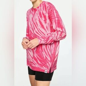 Victoria Secret Pink Tie Dye Long Sleeve Shirt Size XS NWOT